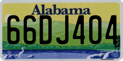 AL license plate 66DJ404