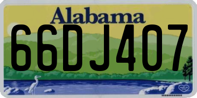AL license plate 66DJ407
