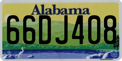 AL license plate 66DJ408