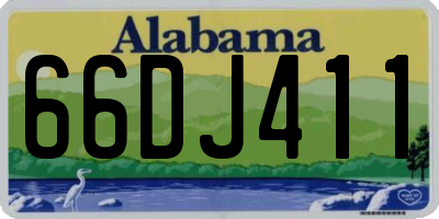 AL license plate 66DJ411