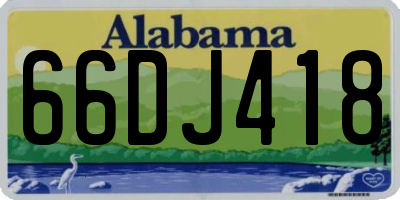AL license plate 66DJ418
