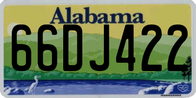 AL license plate 66DJ422
