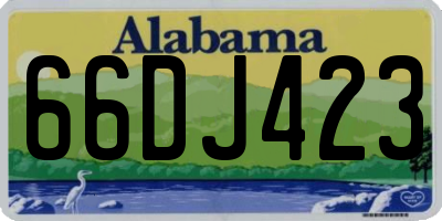AL license plate 66DJ423