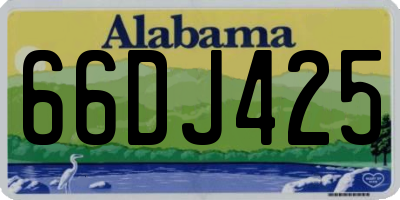 AL license plate 66DJ425