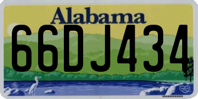 AL license plate 66DJ434