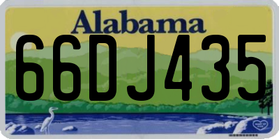 AL license plate 66DJ435