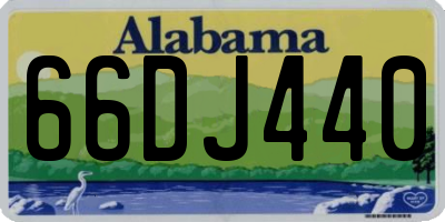 AL license plate 66DJ440