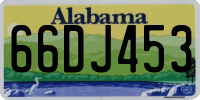 AL license plate 66DJ453