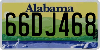 AL license plate 66DJ468