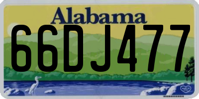 AL license plate 66DJ477