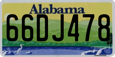 AL license plate 66DJ478