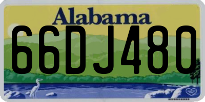 AL license plate 66DJ480