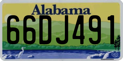 AL license plate 66DJ491