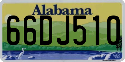 AL license plate 66DJ510