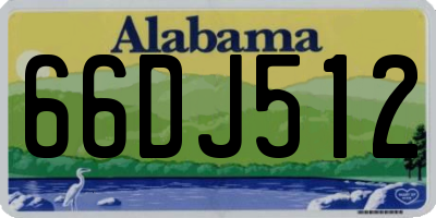 AL license plate 66DJ512