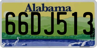 AL license plate 66DJ513