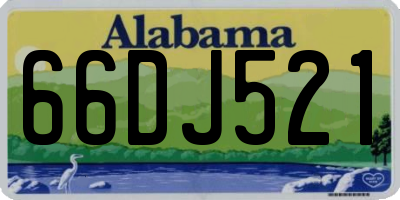 AL license plate 66DJ521