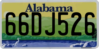 AL license plate 66DJ526