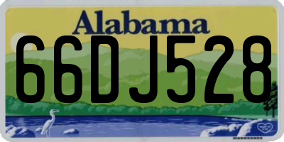 AL license plate 66DJ528