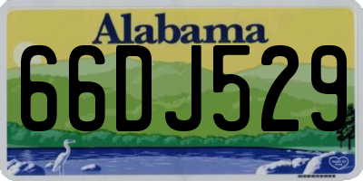AL license plate 66DJ529
