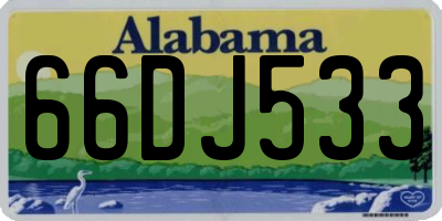 AL license plate 66DJ533