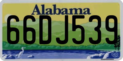 AL license plate 66DJ539
