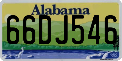 AL license plate 66DJ546