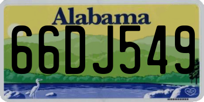 AL license plate 66DJ549