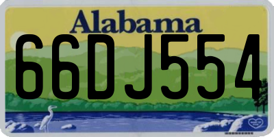 AL license plate 66DJ554