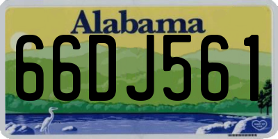 AL license plate 66DJ561