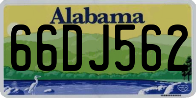 AL license plate 66DJ562