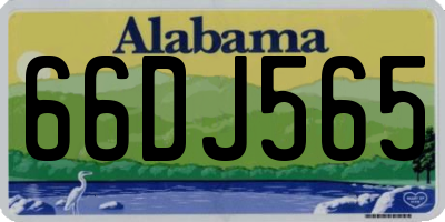 AL license plate 66DJ565