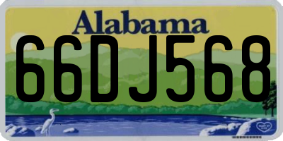 AL license plate 66DJ568