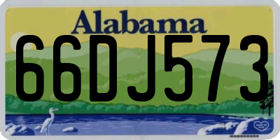 AL license plate 66DJ573