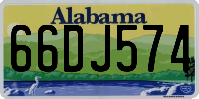 AL license plate 66DJ574