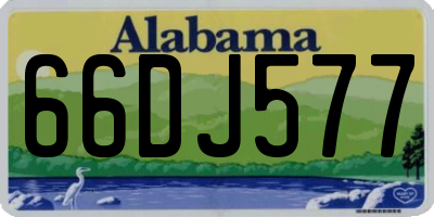 AL license plate 66DJ577