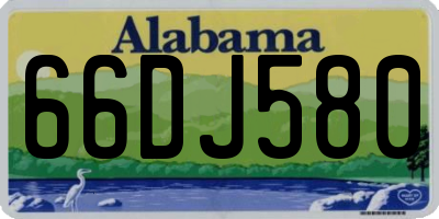 AL license plate 66DJ580