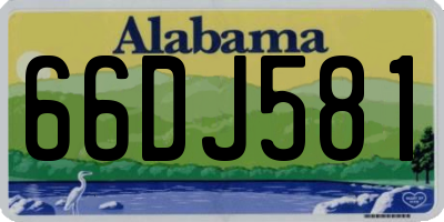 AL license plate 66DJ581