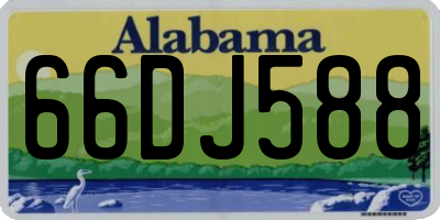 AL license plate 66DJ588