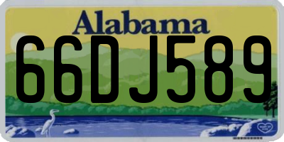 AL license plate 66DJ589