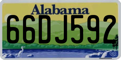AL license plate 66DJ592