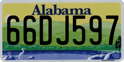 AL license plate 66DJ597