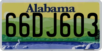 AL license plate 66DJ603