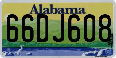 AL license plate 66DJ608
