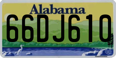 AL license plate 66DJ610