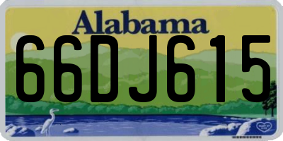 AL license plate 66DJ615