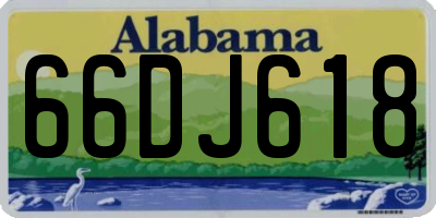 AL license plate 66DJ618