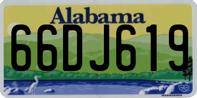 AL license plate 66DJ619