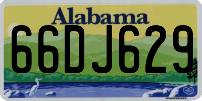 AL license plate 66DJ629
