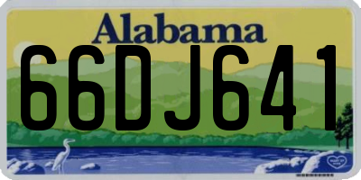 AL license plate 66DJ641